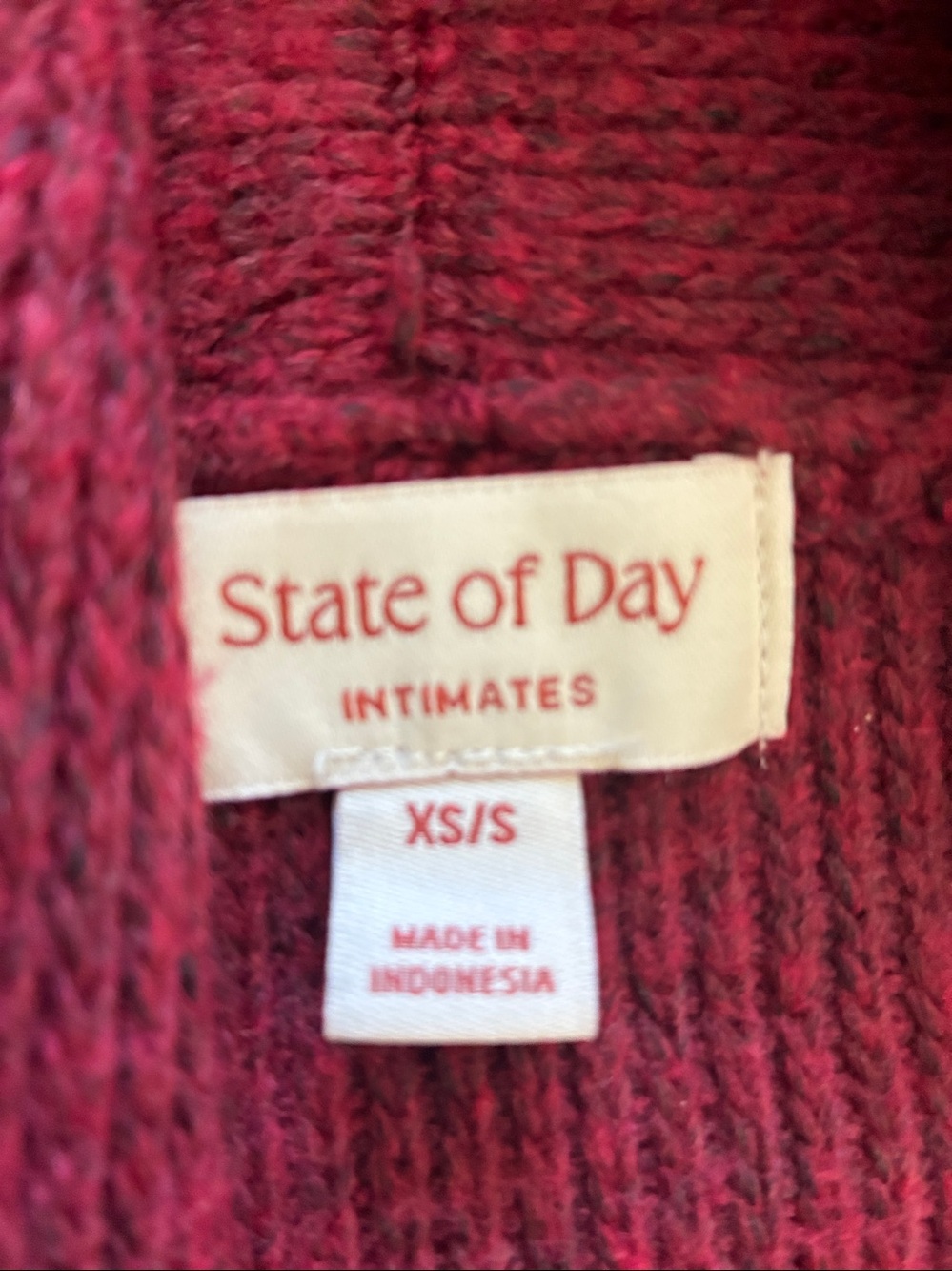 State of Day Women's Knit Long-Sleeve Duster Robe Maraschi Loungewear XS/S NWT - Picture 11 of 14